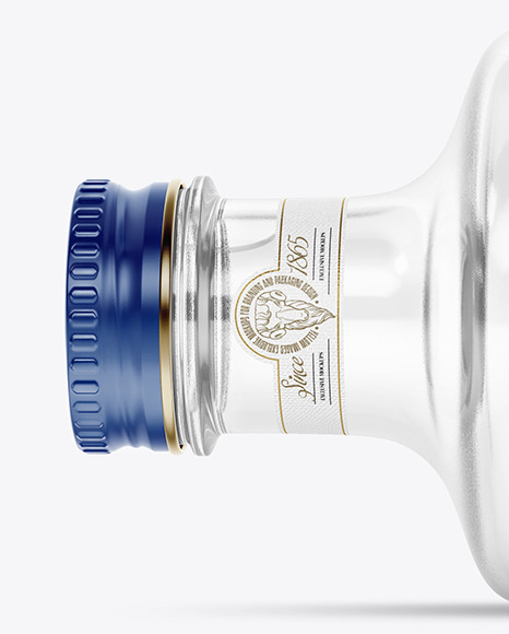 Clear Glass Water Bottle Mockup PSD #2