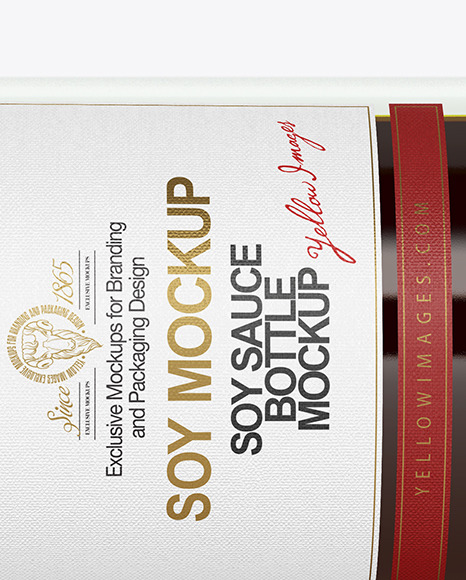 Soy Bottle Mockup PSD #1