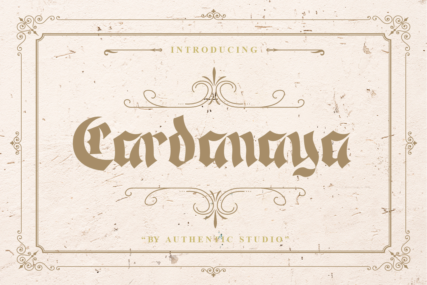 Cardanaya Blackletter In Fonts On Yellow Images Creative Store