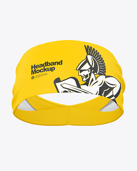 Headband Mockup Front View In Apparel Mockups On Yellow Images Object Mockups