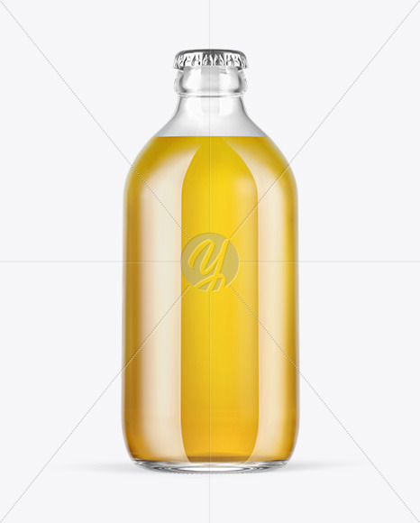 Free Clear Glass Lager Beer Bottle Mockup