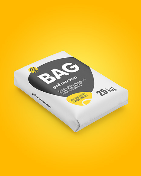 Polypropylene Bag Mockup in Bag & Sack Mockups on Yellow Images Object Mockups