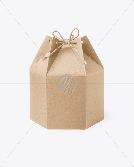 Download Kraft Paper Gift Box Mockup in Box Mockups on Yellow ...