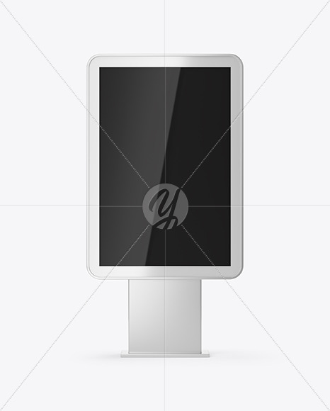 Free Metallic Citylight Billboard Mockup Front View