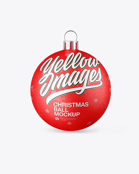 Textured Christmas Ball Mockup - Front View