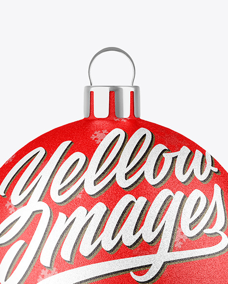 Textured Christmas Ball Mockup   Front View PSD #2