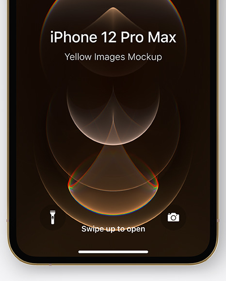 Download Apple Iphone 12 Pro Max Gold Mockup In Device Mockups On Yellow Images Object Mockups