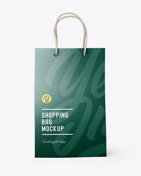 Leather Shopping Bag With Handles Mockup In Bag Sack Mockups On Yellow Images Object Mockups