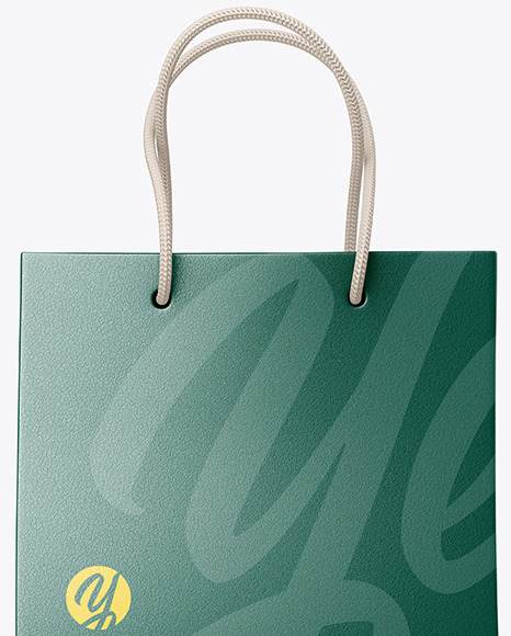 Download Leather Shopping Bag With Handles Mockup In Bag Sack Mockups On Yellow Images Object Mockups