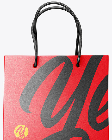 Download Leather Shopping Bag With Handles Mockup In Bag Sack Mockups On Yellow Images Object Mockups