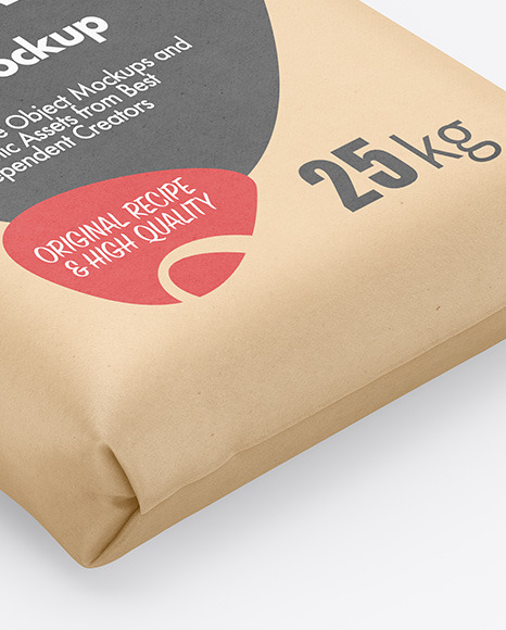 Download Kraft Bag Mockup In Bag Sack Mockups On Yellow Images Object Mockups