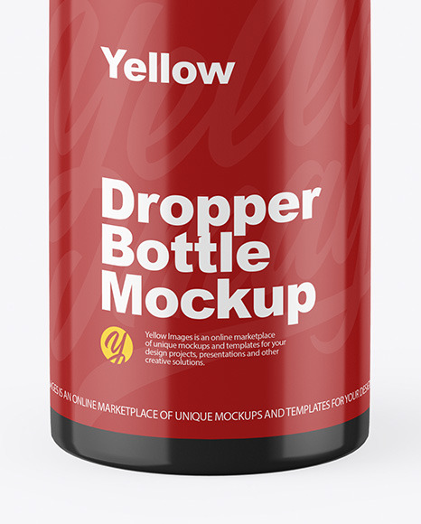 Glossy Dropper Bottle Mockup PSD #1