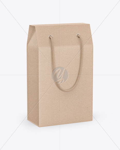 Download Kraft Paper Box With Handles Mockup In Box Mockups On Yellow Images Object Mockups