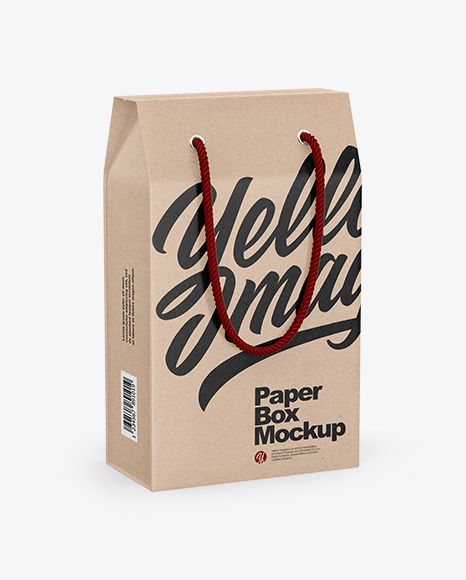 Download Kraft Packaging Box Mockup In Box Mockups On Yellow Images Object Mockups