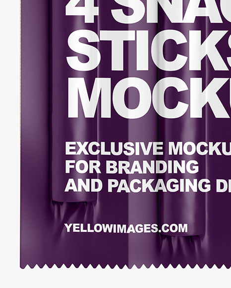 4 Snack Sticks W  Matte Film Mockup PSD #6