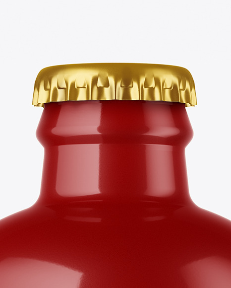 Glossy Beer Bottle Mockup PSD #2