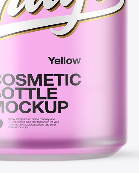 Download 120ml Color Frosted Bottle Mockup in Bottle Mockups on Yellow Images Object Mockups