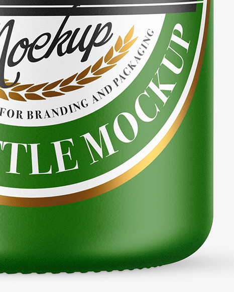 Matte Beer Bottle Mockup PSD #1