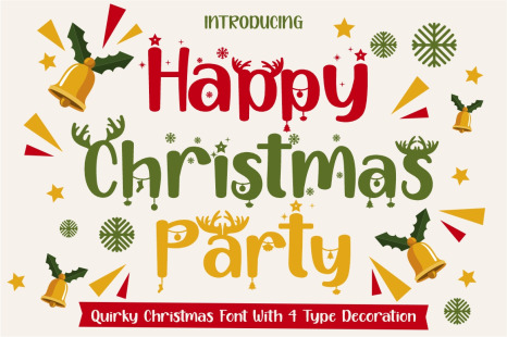 Happy Christmas Party - Xmas Font