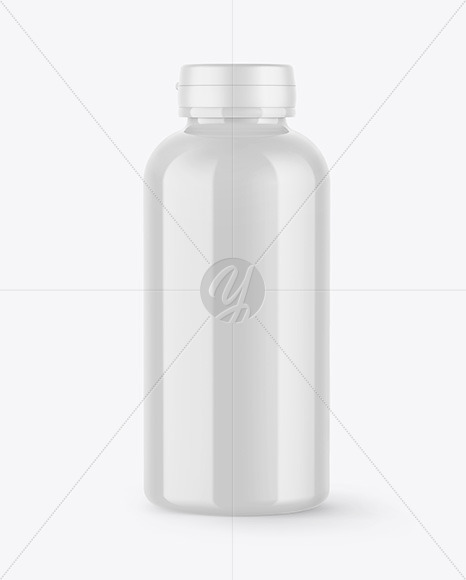 Free Glossy Plastic Bottle Mockup