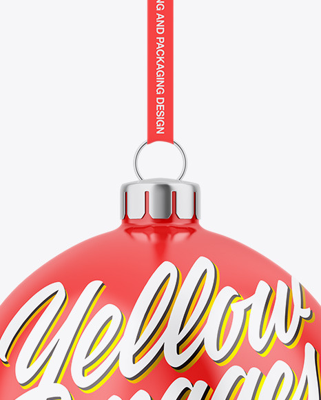 Glossy Christmas Ball Mockup PSD #3