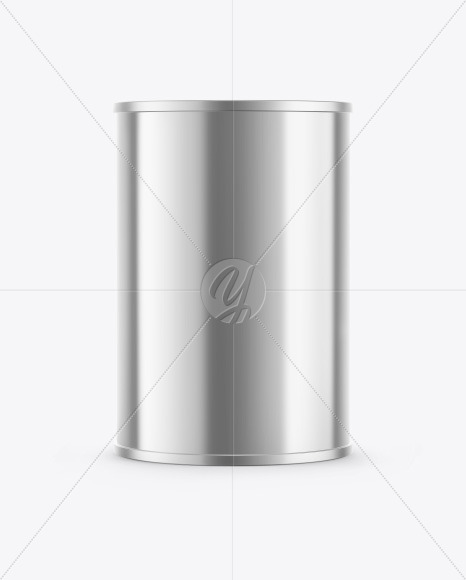 Free Metallic Tin Can Mockup