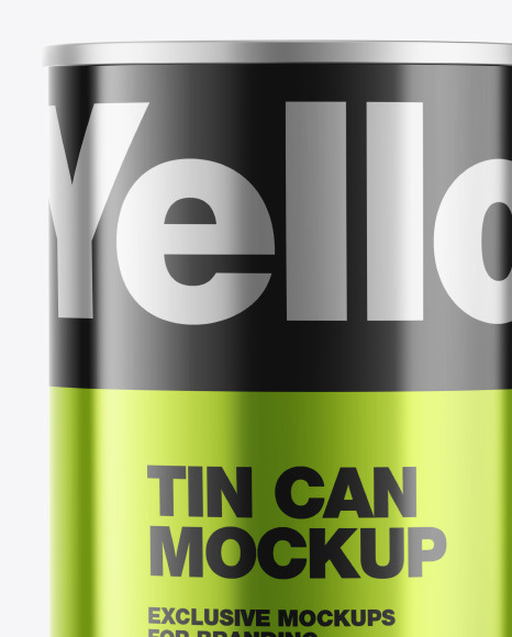 Metallic Tin Can Mockup PSD #1