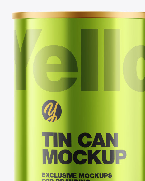 Metallic Tin Can Mockup PSD #7