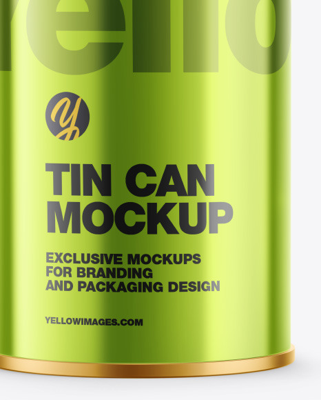 Metallic Tin Can Mockup PSD #5