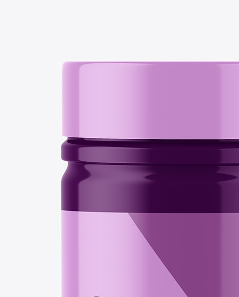 Glossy Protein Jar Mockup PSD #3