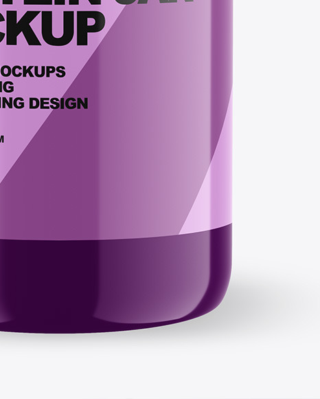 Glossy Protein Jar Mockup PSD #4