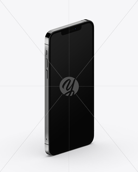 Download Apple iPhone 12 Pro Max Graphite Mockup - Half Side View ...