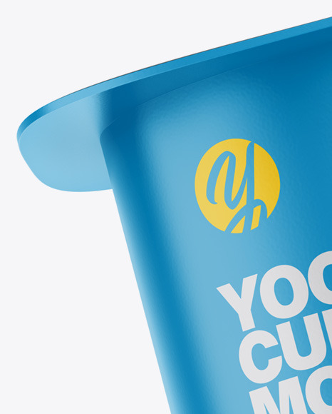Yogurt Cup Mockup   Front View PSD #2