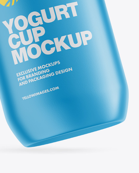 Yogurt Cup Mockup   Front View PSD #6