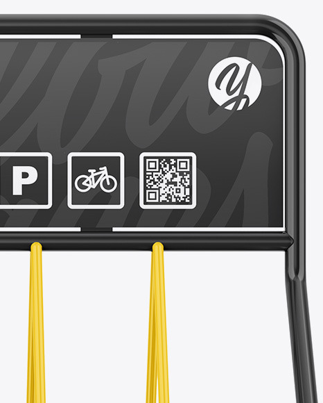 Glossy Bike Parking Mockup PSD #6