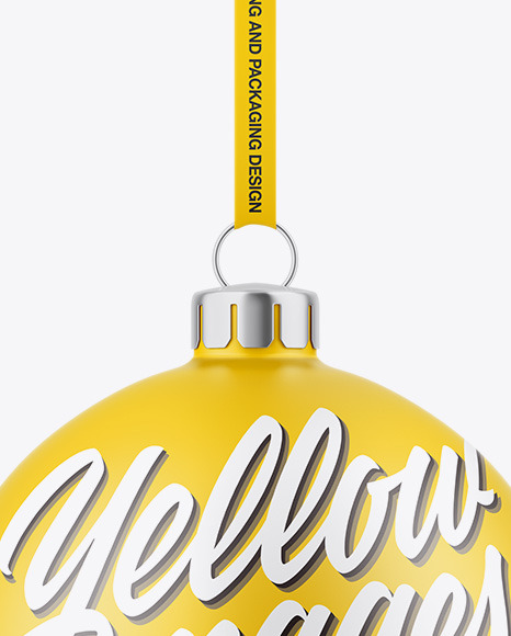 Matte Christmas Ball Mockup PSD #2
