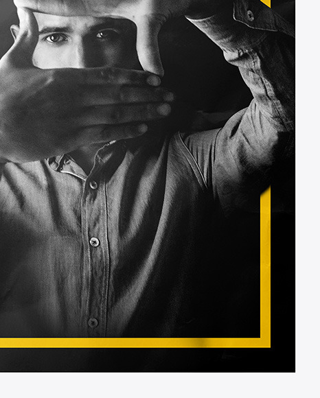 Crumpled Poster A4 w  Pins Mockup PSD #5