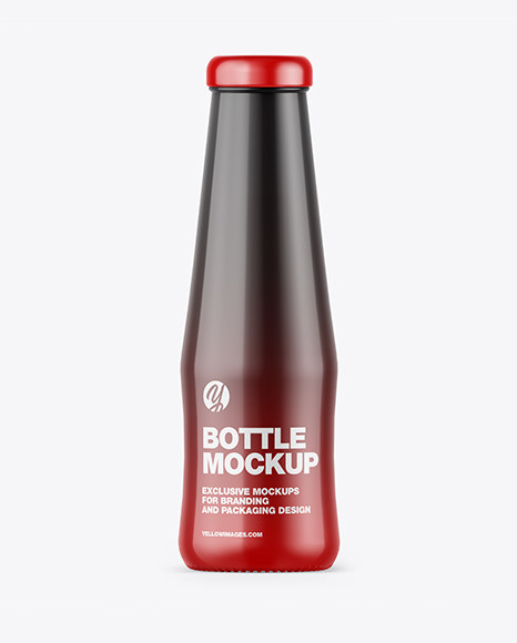 Glossy Sauce Bottle Mockup