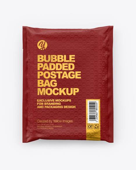 Download Paper Postage Bag Mockup In Bag Sack Mockups On Yellow Images Object Mockups