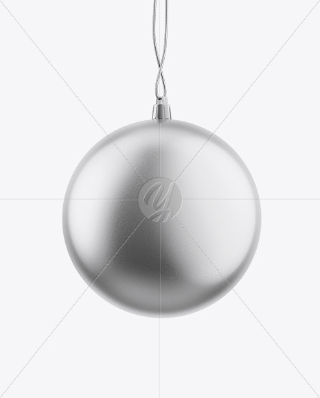 Free Glitter Christmas Ball Mockup