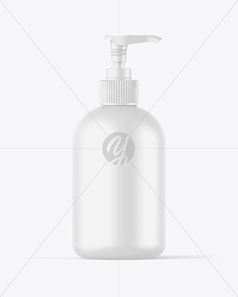 Free Matte Bottle w/ Open Pump Mockup