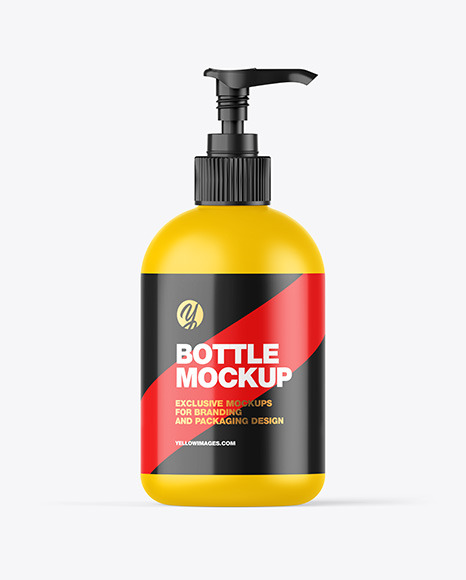Matte Bottle w  Open Pump Mockup PSD #2
