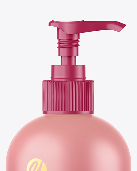 Matte Bottle w  Open Pump Mockup PSD #1