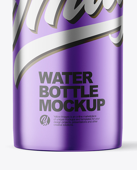 Metallic Water Bottle Mockup PSD #1