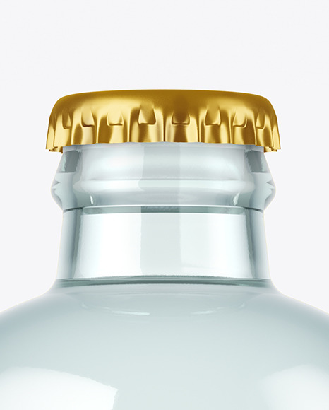 Blue Glass Tonnic Water Bottle Mockup PSD #2