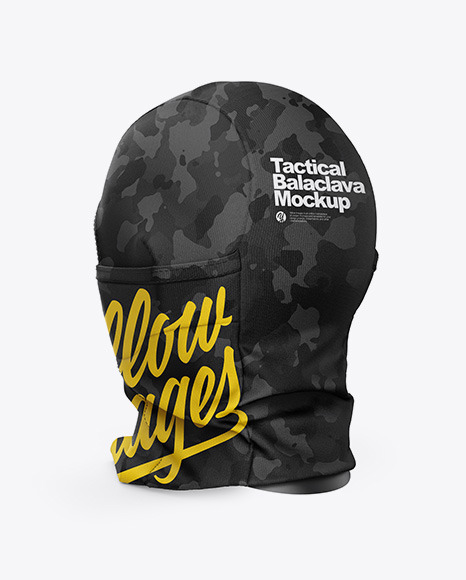 Download Tactical Balaclava Mockup Back Half Side View In Apparel Mockups On Yellow Images Object Mockups