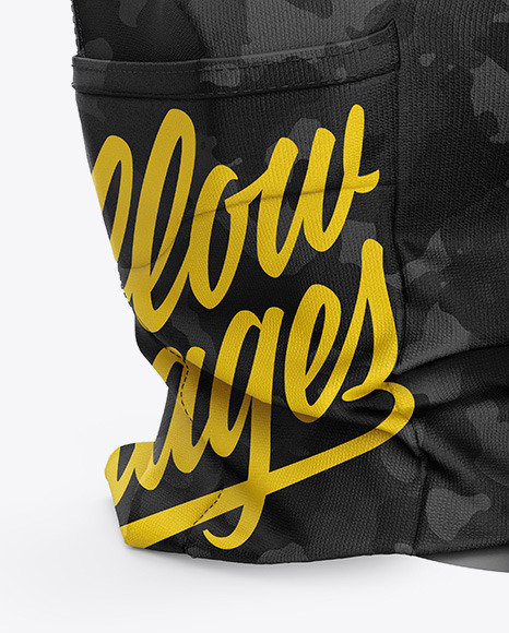 Download Tactical Balaclava Mockup Back Half Side View In Apparel Mockups On Yellow Images Object Mockups