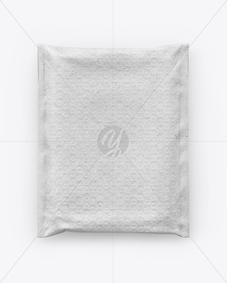 Kraft Paper Postage Bag Mockup In Bag Sack Mockups On Yellow Images Object Mockups