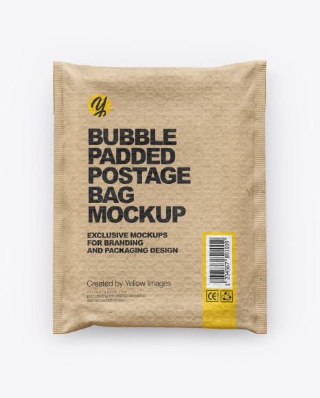 Download Kraft Paper Postage Bag Mockup In Bag Sack Mockups On Yellow Images Object Mockups