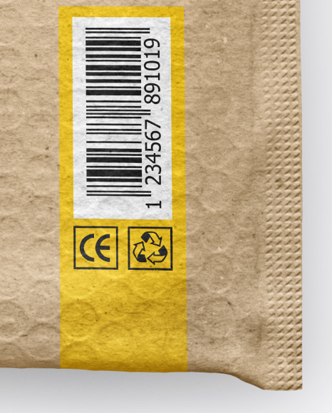 Kraft Paper Postage Bag Mockup In Bag Sack Mockups On Yellow Images Object Mockups